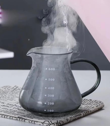 سيرفر مقاوم للحراره زجاجي 02| 600 مل سموكي