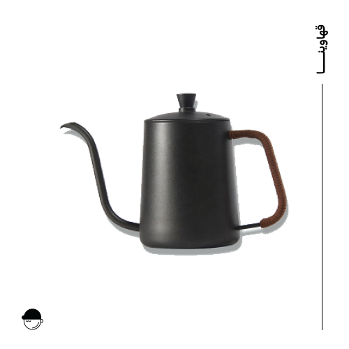 ابريق لترشيح القهوة اسود ذو مقبض | 600ML