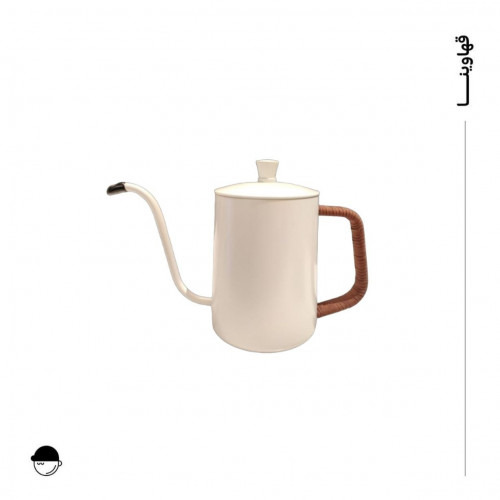 ابريق لترشيح القهوة ابيض ذو مقبض | 600ML