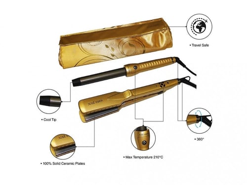 مجموعة الهدية (تجعيد 25ملم + تمليس 1.5 رطب جاف + ح...