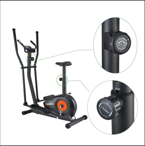 جهاز إليبتيكال مغناطيسي 2 في 1 مع مقعد قابل للتعدي...