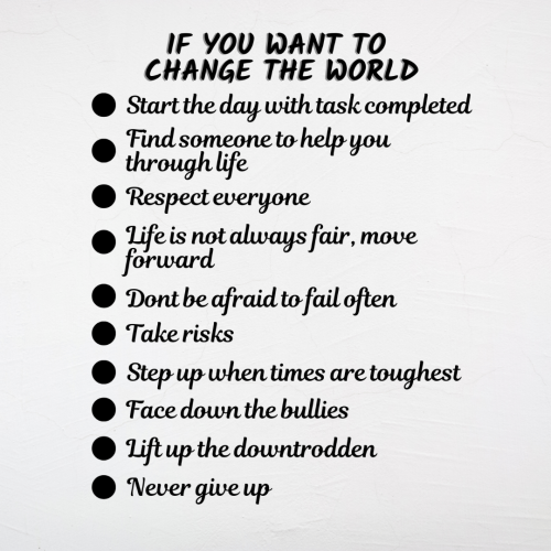 ملصقات الأسطح -if you want to change the world