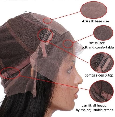 باروكة تل شعر طبيعي جذور كاملة حرير