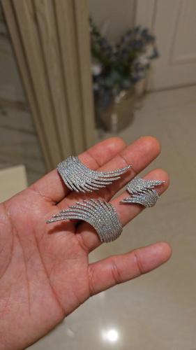 سوار مع خاتم تصميم ألماس