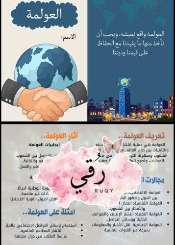 مطويه لغتي ثاني متوسط ( العولمة)
