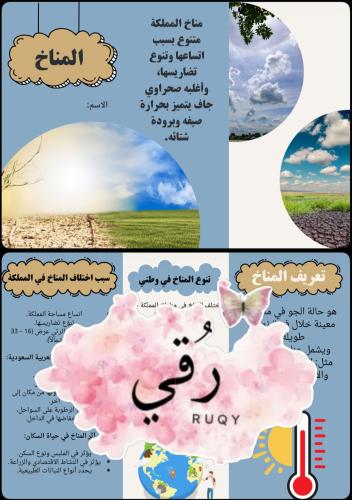 مطويه اجتماعيات ثالث متوسط ( المناخ )