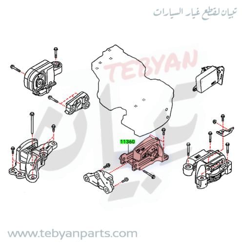 كرسي مكينة التيماء خلفي 2019 إلى 2024 نيسان أصلي