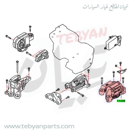 كرسي مكينة التيماء يسار 2019 إلى 2024 نيسان أصلي