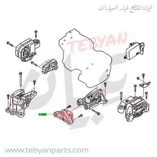 كرسي مكينة خلفي صغير التيماء 2019 إلى 2024 أصلي