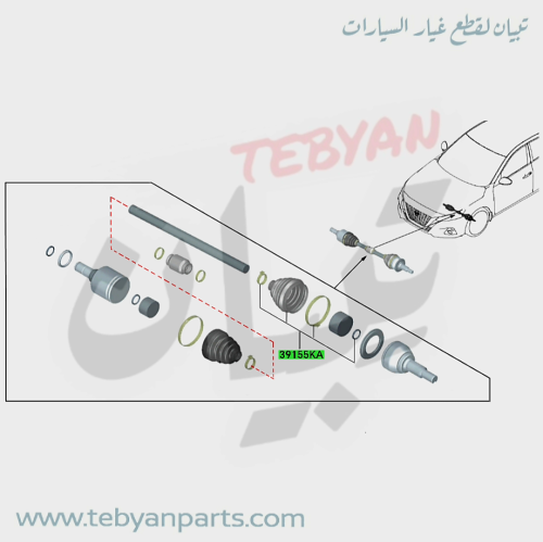 ربلة عكس خارجي التيماء 4 سرندل 2019 إلى 2024 اصلي