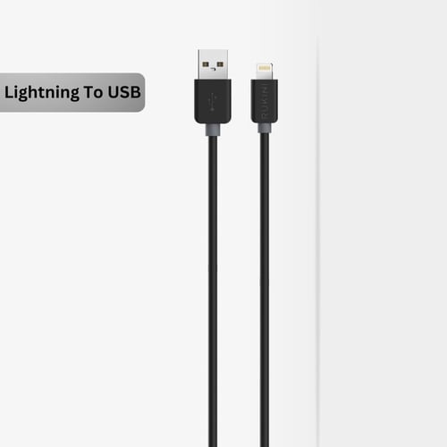 كيبل ايفون USB روكيني 1 متر اسود