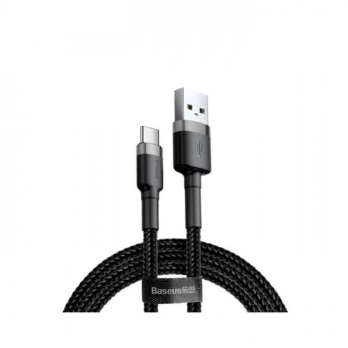 كيبل تايب سي USB بيسوس ، قماش ، اسود ، متر