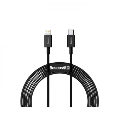 كيبل ايفون PD بيسوس ، جلد ، اسود ، مترين