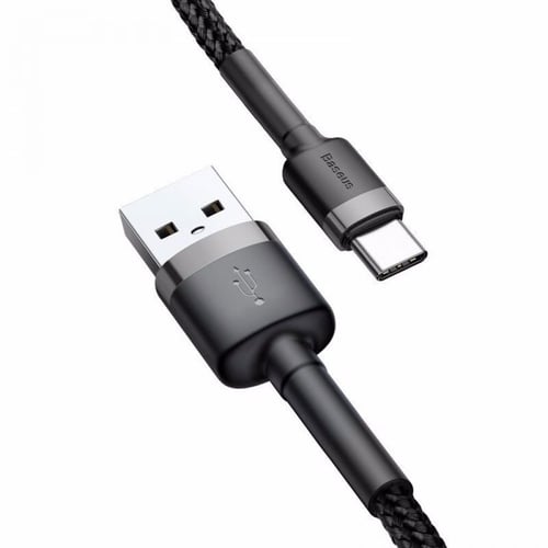 كيبل تايب سي USB بيسوس ، قماش ، اسود ، متر