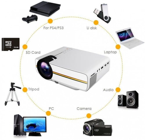 بروجيكتور محمول بإضاءة LED عالي الوضوح DZ-1200