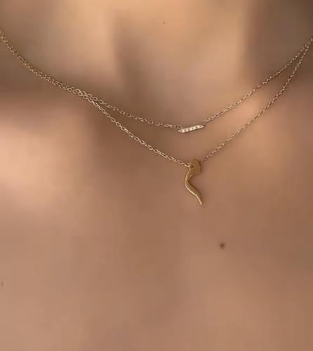 سلسال حرف ناعم مطلي ذهب