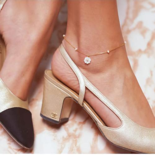 خلخال نسائي مطلي ذهب