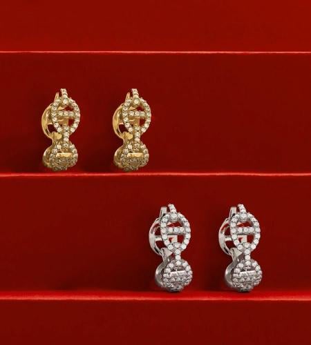 حلق انيق مطلي ذهب