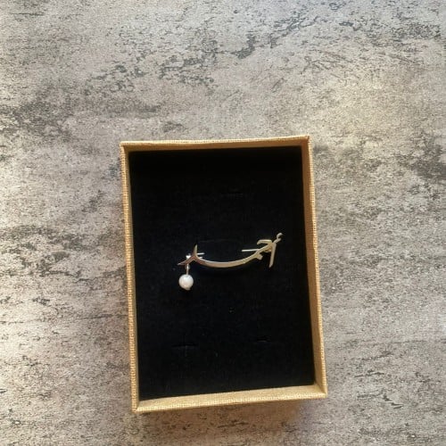 بروش بالاسم مطلى فضه خط فارسي