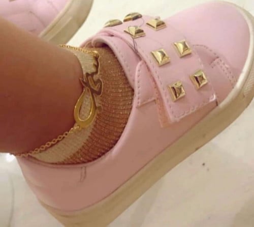 خلخال مطلى بذهب