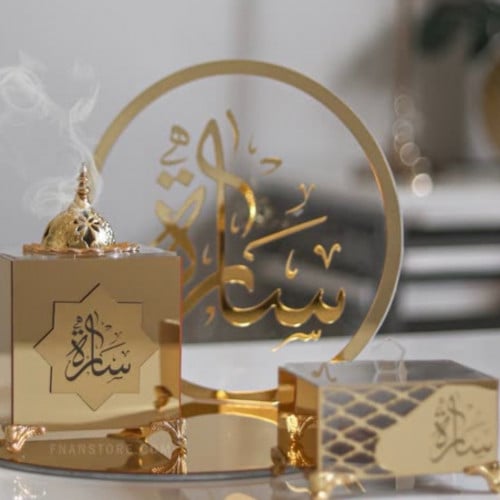 مبخره اكريلك +استاند+علبه عود