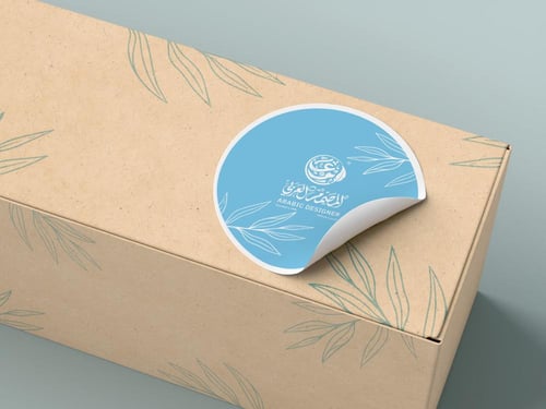 ستيكر بخلفية لونية, دائري مقاس 6*6 سم