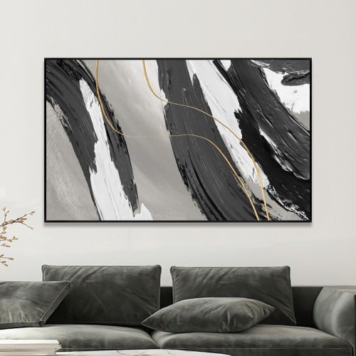 لوحة قماشية بتصميم الفن الهندسي و التجريدي