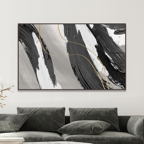 لوحة قماشية بتصميم الفن الهندسي و التجريدي