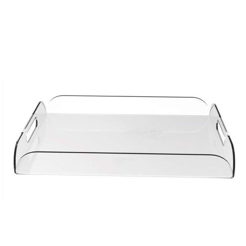 صينية شفافة من الاكريلك مناسبة للتوزيعات والتقديما...