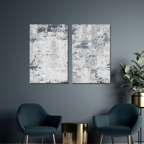 لوحة قماشية ثنائية مودرن بتصميم تجريدي