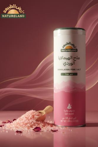 ملح الهيمالايا الوردي ناعم 250 جرام / أرض الطبيعة