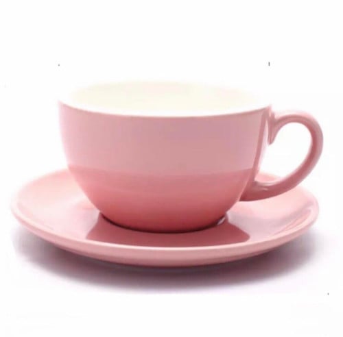 كوب لاتيه وردي