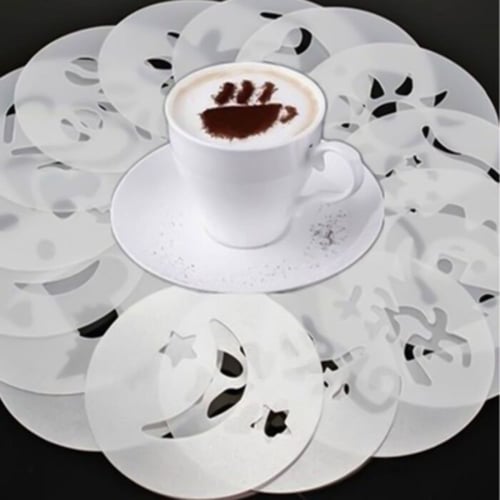 قوالب رسم على القهوة