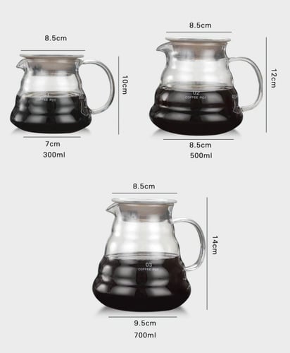 سيرفر 400ml زجاجي مدرج
