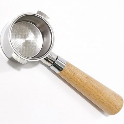 بورتافلتر 51mm شفرتين خشبي فاتح