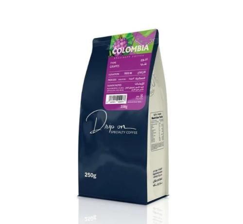 قهوة كولومبيا عنب 250g دريب اون