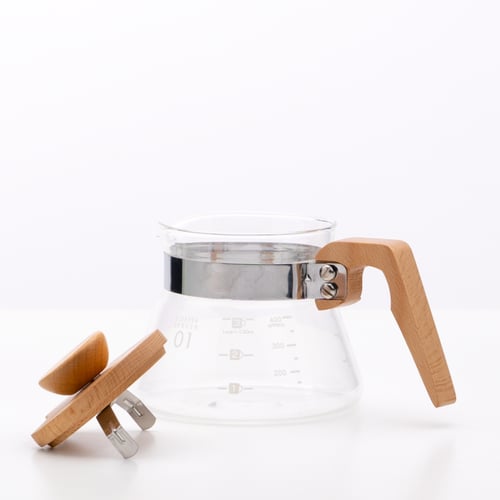 سيرفر 400ml زجاجي مقبض خشب