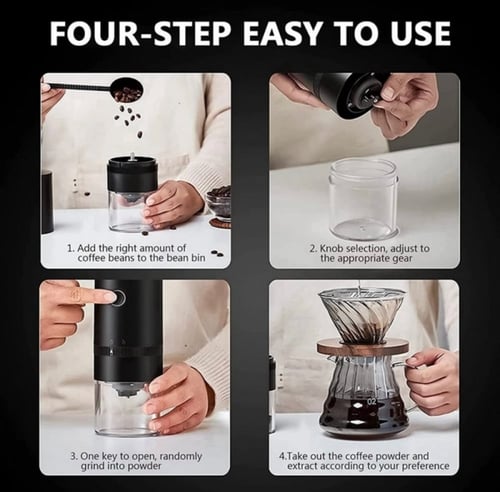 طاحونة كهربائية متنقلة بشاحن ابيض