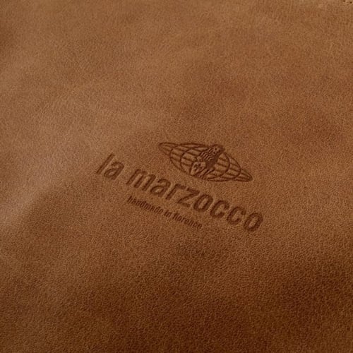 حقيبة من الجلد الفاخر من لامرزوكو بصناعة يدوية متق...