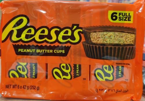 شوكلاته ريزسس أمريكي REESES مالح حلو 6 حبات *42جم