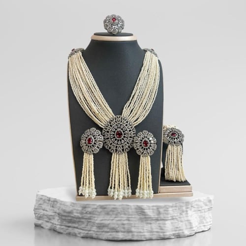 طقم هندي زركون مكون 4 قطع