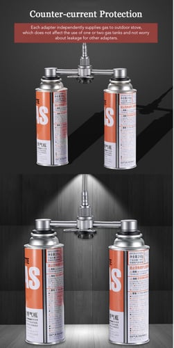 3 في 1 محول علبة غاز البوتان ثلاثي المنيوم مع قابس...