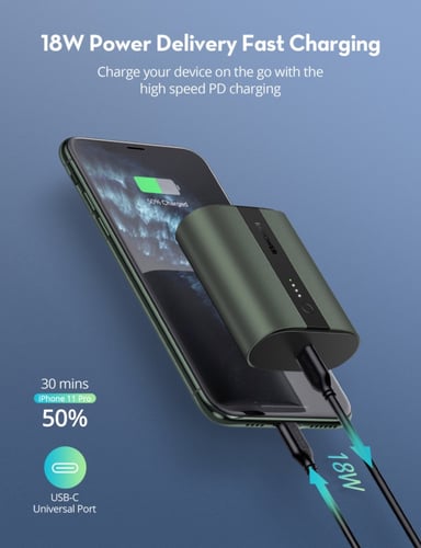 شاحن متنقل راف باور المونيوم 10000 سوبر ميني ذهبي...