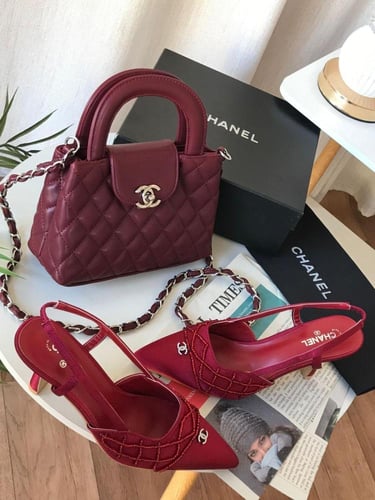 طقم شانيل شنطة وكعب