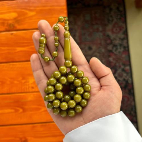 سبحة بكلايت أخضر زيتوني 45 خرزة - تمليكه