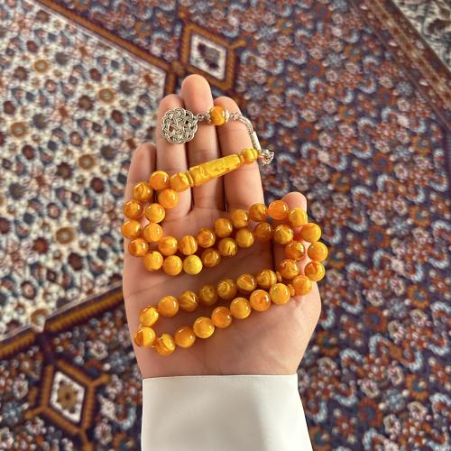 سبحة بكلايت 45 خرزة - برتقالي و أصفر مخلوط