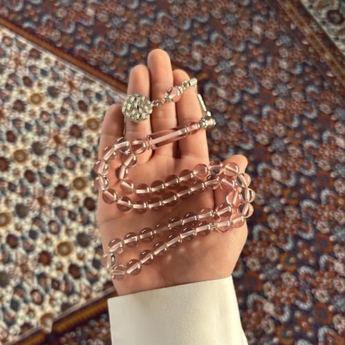 سبحة بكلايت 45 خرزة - شفاف سادة