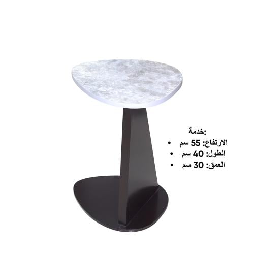 طاولة خدمة سطح بديل رخام قاعدة خشب