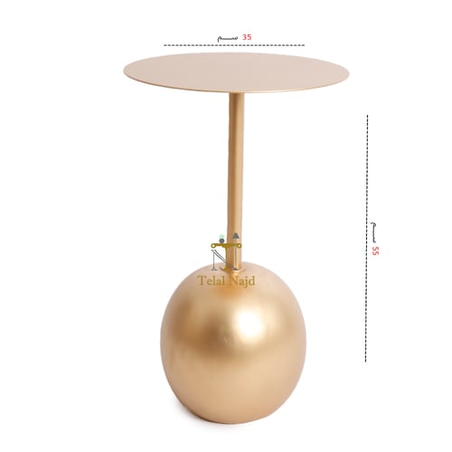 طاولة خدمة فاخرة شكل كروي بتصميم عصري القاعدة حديد...