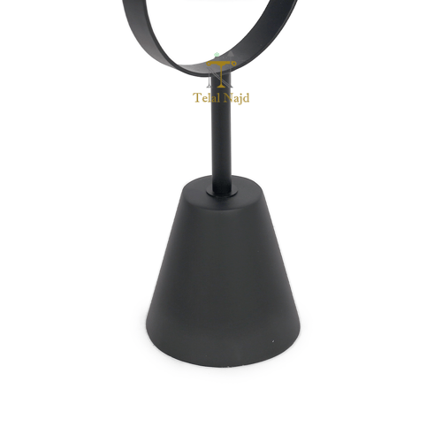 طاولة خدمة القاعدة رخام صناعي لون أسود عمود حديد و...